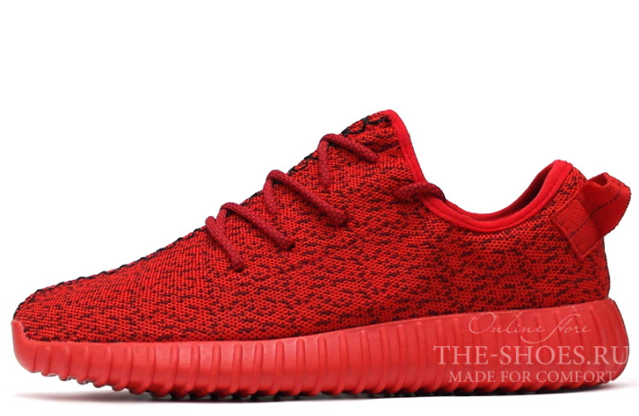 Кроссовки Adidas Yeezy Boost 350 University Red  красные