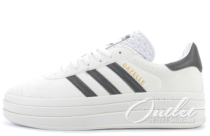 Кроссовки Adidas Gazelle Bold White Black HQ6913 белые