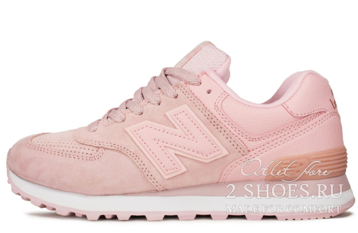 Кроссовки New Balance 574 Serpent Luxe Pink WL574URT розовые