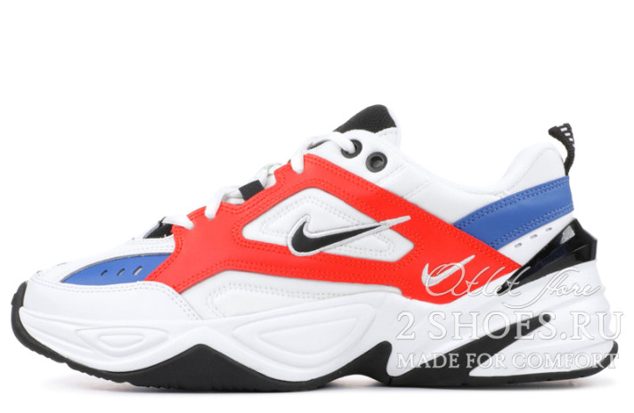 Кроссовки Nike M2K Tekno Summit White Team Orange Black AV4789-100 белые, кожаные