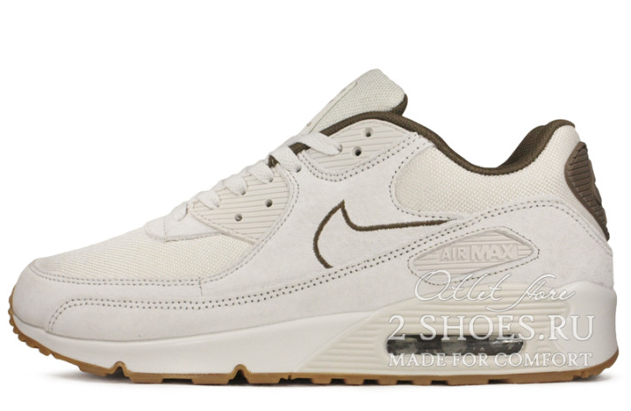 Кроссовки Nike Air Max 90 PRM Phantom Khaki Sail 700155-004 серые