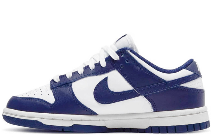Кроссовки Nike Dunk Low Vintage Navy DD1503-115 синие, кожаные