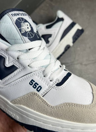 Кроссовки New Balance 550 White Navy Blue живое фото 3