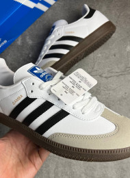 Кроссовки Adidas Samba OG Cloud White Black живое фото 3